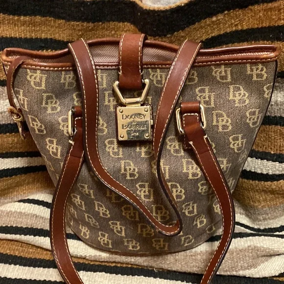 Dooney & Bourke Brown Monogram Tote - Picture 2 of 10